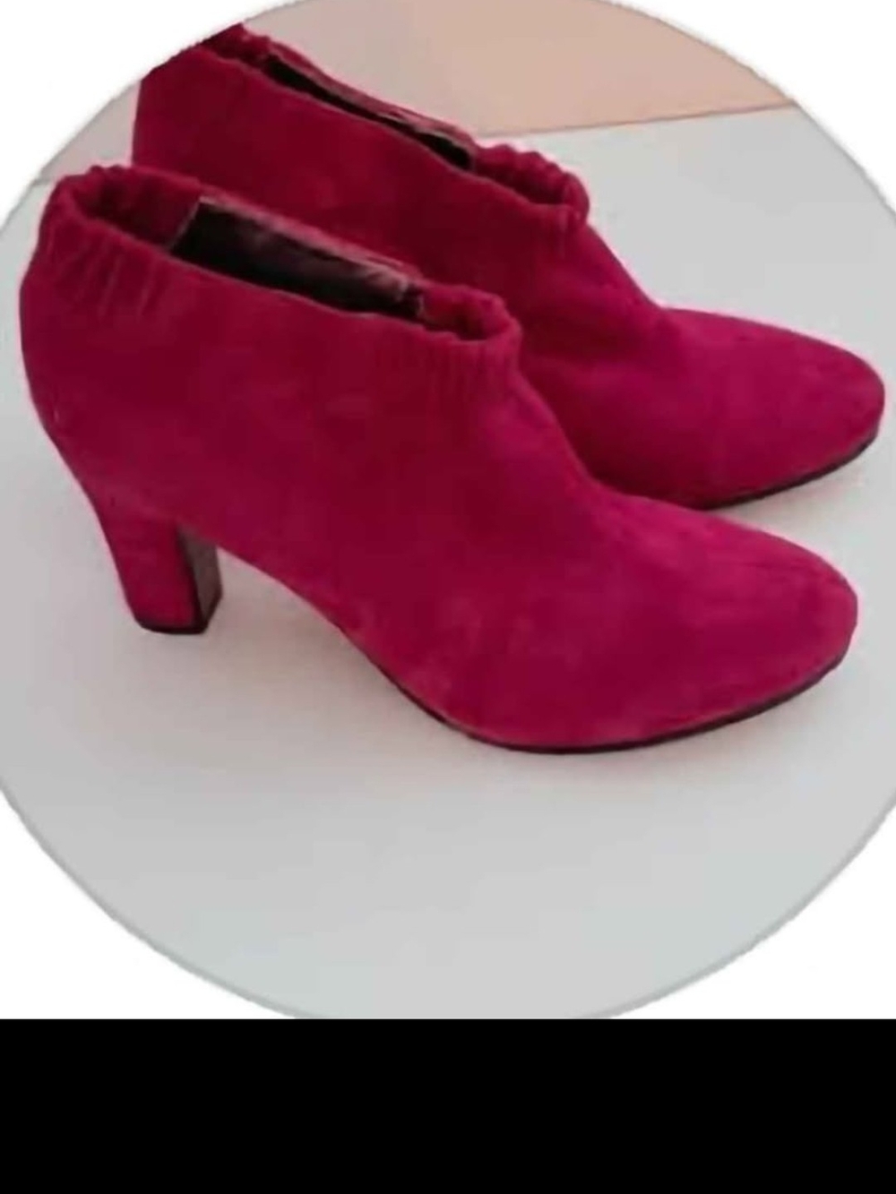 Women's Red Suede Ankle Boots